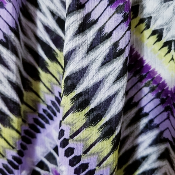 NY & CO purple chiffon overlay tank top camisole - Picture 4 of 7